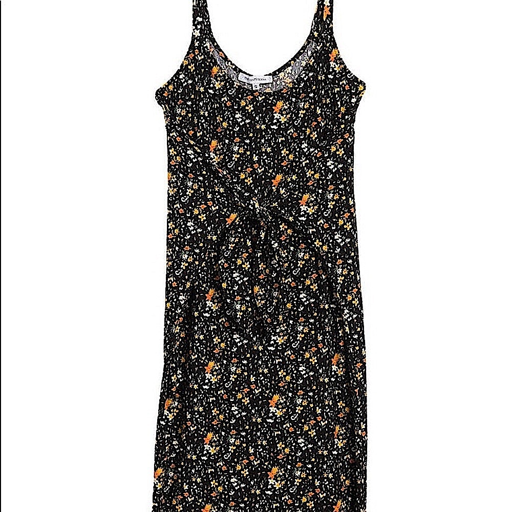 Vanity Room Tie Front Midi Dress